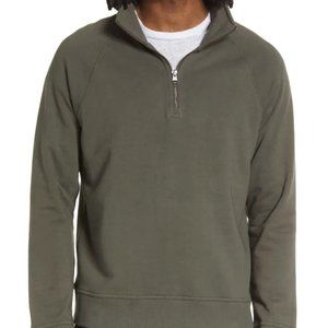 VINCE 1/4 zip French Terry Cotton Pullover XXL